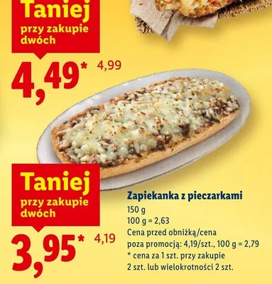Zapiekanka z pieczarkami promocja w Lidl