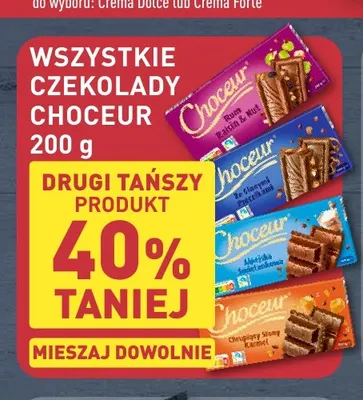 Czekolady Choceur 200 g promocja w Aldi