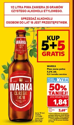 Piwo Warka Classic 1478 promocja w Kaufland