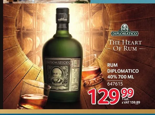 Rum Diplomático 40% promocja w Selgros
