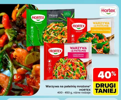Warzywa na patelnię mrożone Hortex promocja w Carrefour