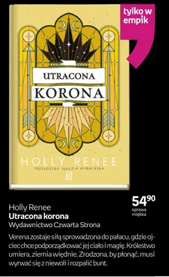 Książka Utracona korona Holly Renee oprawa miękka promocja w Empik