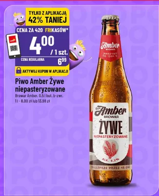 Piwo Żywe niepasteryzowane promocja w POLOmarket