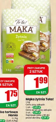 Mąka żytnia promocja w Dino