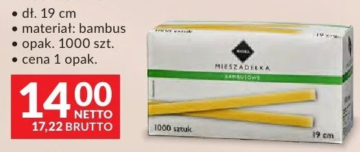 Mieszadełka bambusowe 19cm promocja w Makro