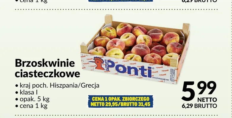 Brzoskwinie ciasteczkowe promocja w Makro