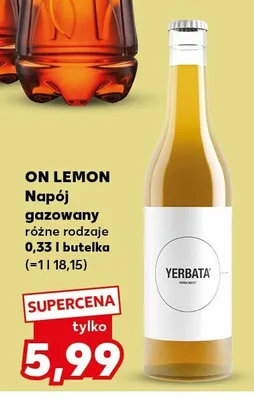 Napój gazowany On Lemon Yerbata promocja w Kaufland