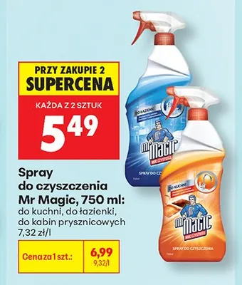 Spray do czyszczenia Mr Magic do kuchni promocja w Biedronka