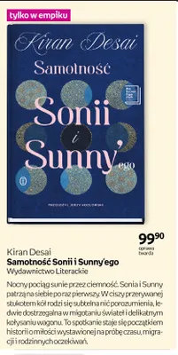 Książka Kiran Desai Samotność Sonii i Sunny'ego promocja w Empik