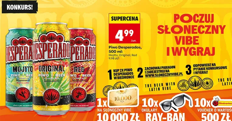 Piwo Desperados Mojito promocja w Biedronka
