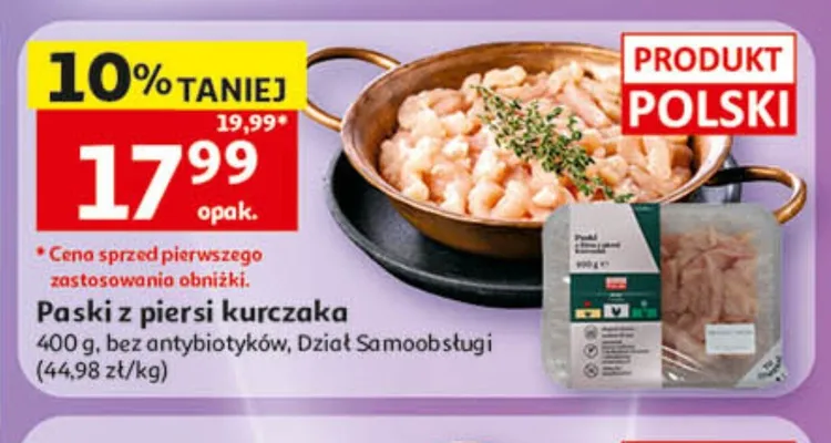 Paski z piersi kurczaka promocja w Auchan