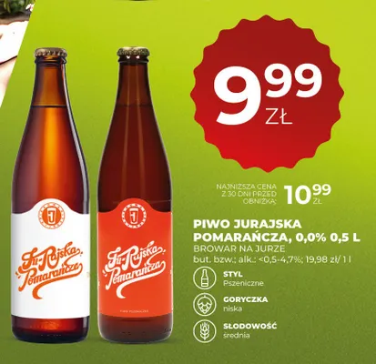 Piwo bezalkoholowe Jurajska Pomarańcza promocja w Duży Ben