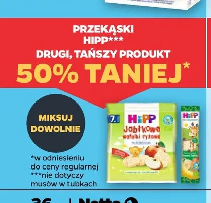 Przekąski dla dzieci HiPP promocja w Netto