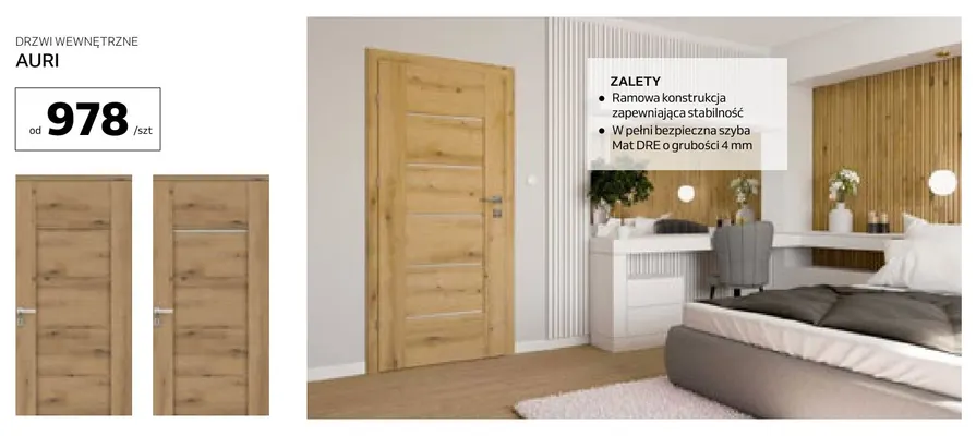 Drzwi wewnętrzne Auri Dre promocja w Komfort