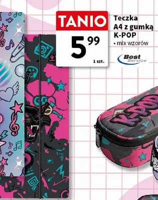 Teczka A4 z gumką K-POP promocja w Intermarche