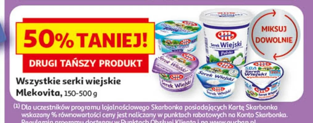 Serki wiejskie Mlekovita promocja w Auchan