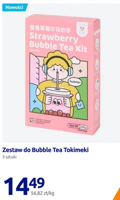 Zestaw do Bubble Tea Tokimeki truskawkowy promocja w Action