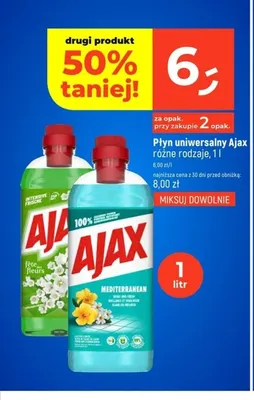 Płyn uniwersalny Ajax Fête des fleurs promocja w Dealz