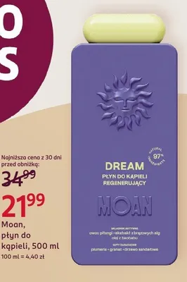 Płyn do kąpieli Moan Dream promocja w Rossmann