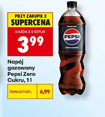 Napój gazowany Pepsi Zero Cukru promocja w Biedronka