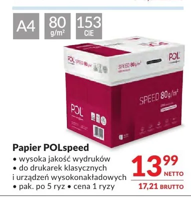 Papier ksero POLspeed 5-pak promocja w Makro
