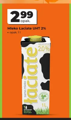 Mleko UHT Łaciate 2% promocja w Odido