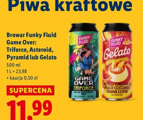 Piwo Browar Funky Fluid Game Over: Triforce promocja w Lidl