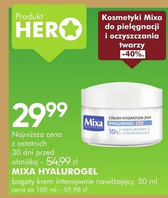 Krem bogaty Hyalurogel intensywnie nawilżający promocja w Super-Pharm