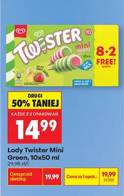 Lody Mini Green promocja w Biedronka
