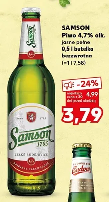 Piwo 4,7% alk. jasne pełne bezzwrotna promocja w Kaufland