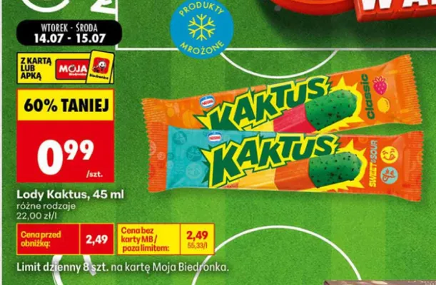 Lody Nestlé Kaktus Classic promocja w Biedronka