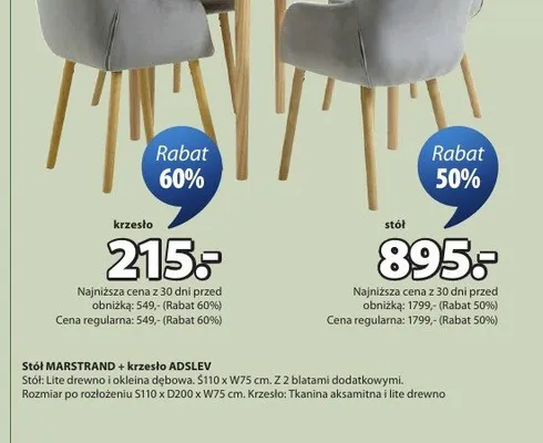 Krzesło ADSLEV promocja w Jysk