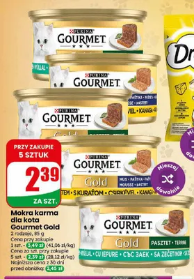 Mokra karma dla kota Gourmet Gold mus z kurczakiem promocja w Dino