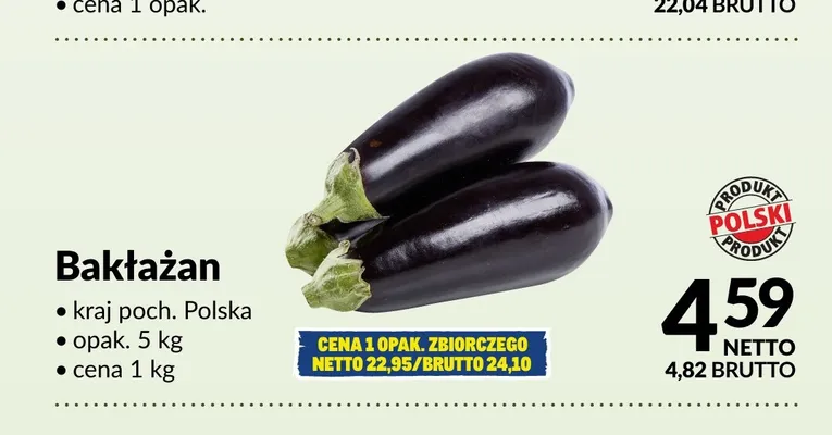 Bakłażan Polska promocja w Makro