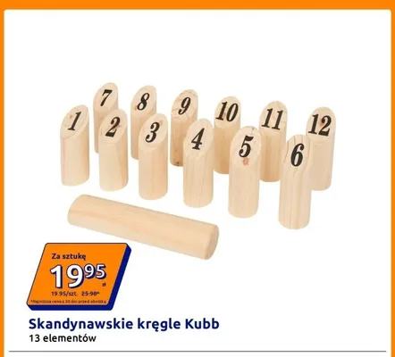 Kręgle skandynawskie Kubb promocja w Action