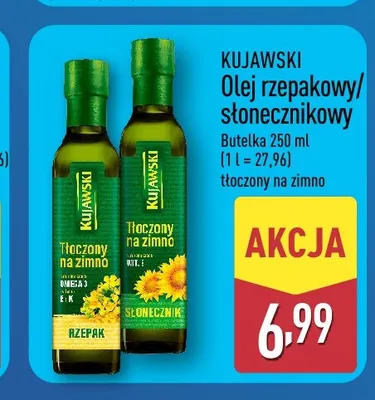 Olej rzepakowy tłoczony na zimno Kujawski promocja w Aldi