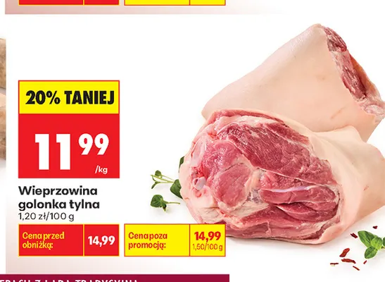 Wieprzowina golonka tylna promocja w Biedronka