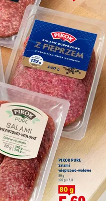 Salami wieprzowe z pieprzem Pikok promocja w Lidl