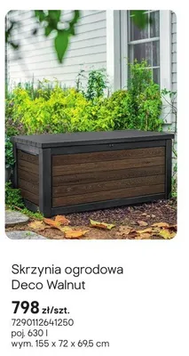 Skrzynia ogrodowa Deco Walnut promocja w Castorama
