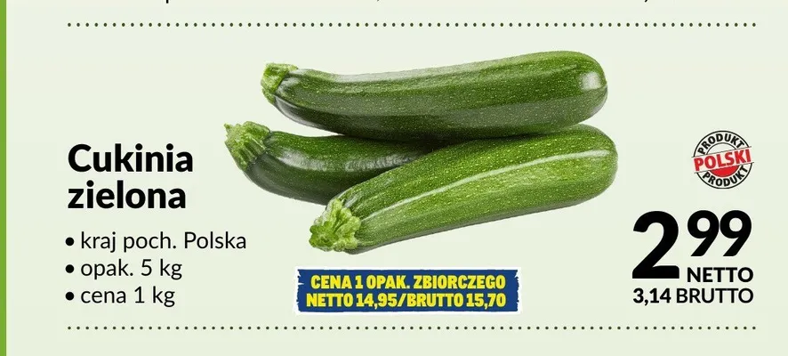 Cukinia zielona promocja w Makro