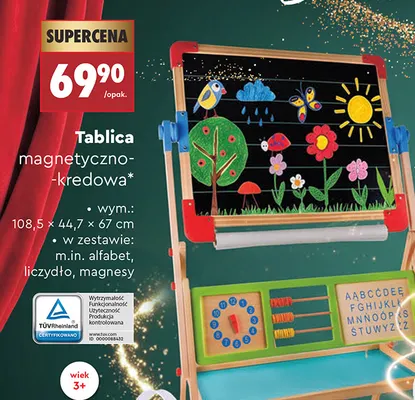 Tablica magnetyczno-kredowa EleFun promocja w Biedronka
