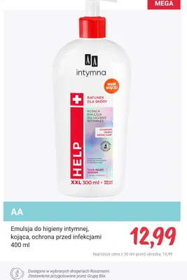 Emulsja do higieny intymnej, kojąca, ochrona przed infekcjami promocja w Rossmann