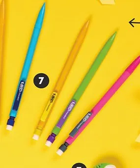 Ołówki automatyczne HB z gumkami promocja w Biedronka