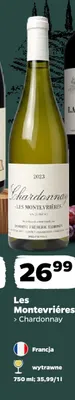 Wino białe Les Montevriéres Chardonnay promocja w Netto