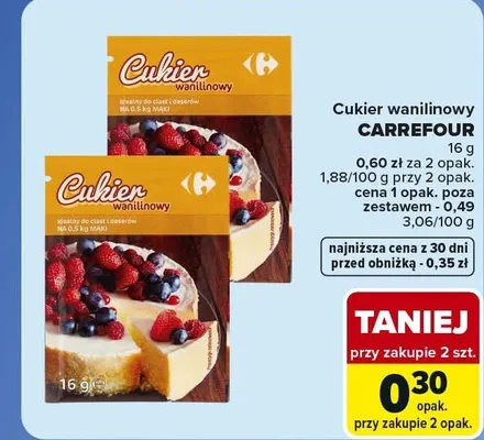 Cukier wanilinowy Carrefour promocja w Carrefour Express