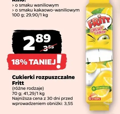 Cukierki rozpuszczalne Fritt promocja w Netto
