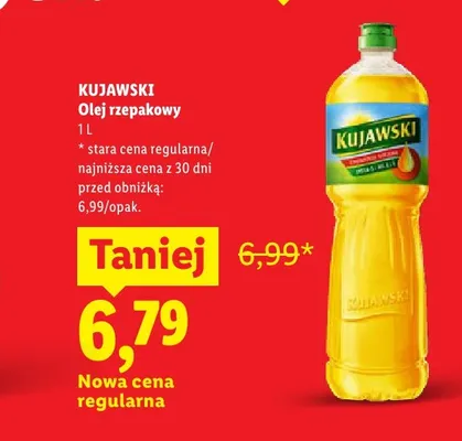 Olej rzepakowy Kujawski promocja w Lidl