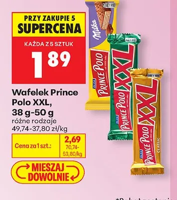 Wafelek Prince Polo XXL promocja w Biedronka