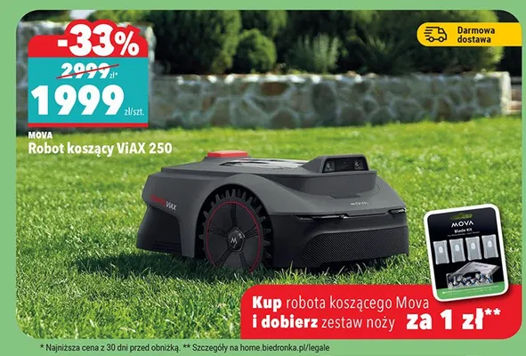 Robot koszący MOVA ViAX 250 promocja w Biedronka