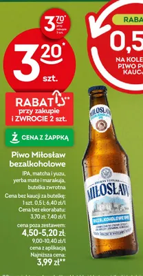 Piwo bezalkoholowe Miłosław yerba mate i marakuja promocja w Żabka